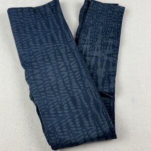 Spanx MEDIUM Blue Compression‎ Leggings Pants Geometric Print